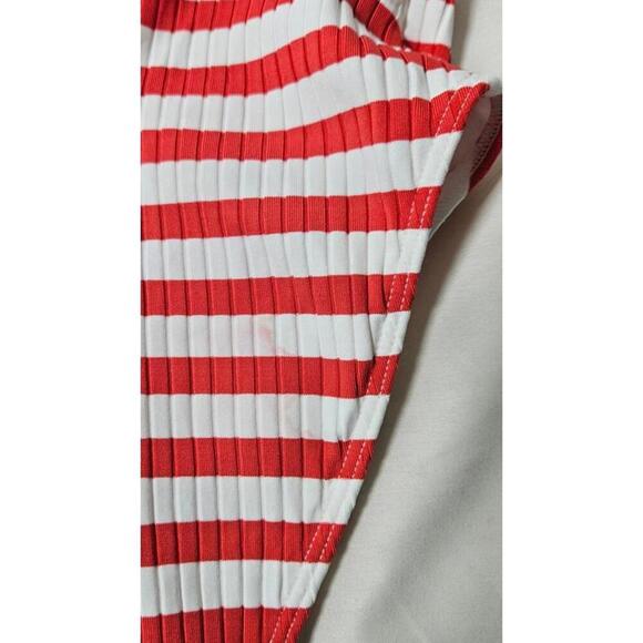 Roxy Women's Red & White Striped One-Piece Swimsuit Size Large NWT - Picture 7 of 9
